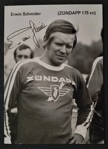 3570 Erwin Schmider Zündapp Motorsport Autogrammkarte original signiert - Bild 1 von 2