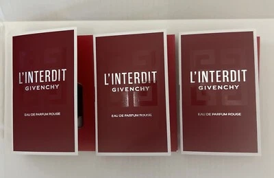 3 Givenchy L'interdit Eau De Parfum Rouge Ultime Muestra spray 0,03 oz cada uno  Foto 1 de 4