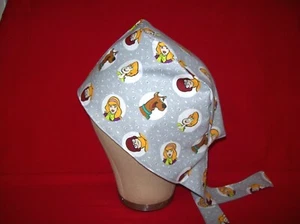 Men/Women Surgical Scrub Cap Lined Comics 100% Cotton - Picture 1 of 3