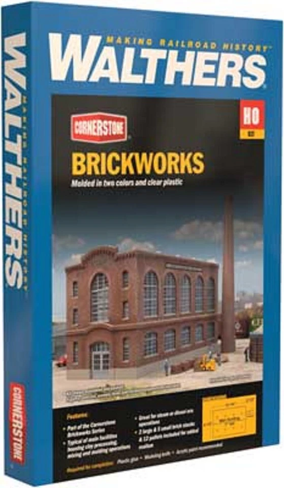 HO Scale Walthers Cornerstone 933-4102 Brickworks Building Kit  - Image 1 of 1
