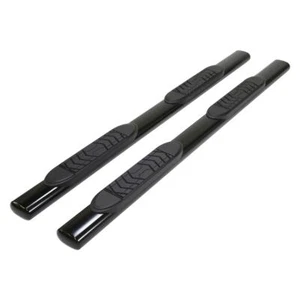 TrailFX A7014B 5 Inch Oval Straight Powder Coated Black Steel Rocker Panel Mount - Picture 1 of 4