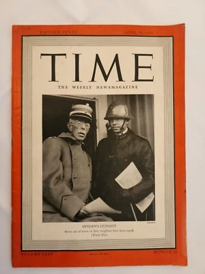 1940 April 29 TIME Sweden's Dynasty Seven out if Seven neighbors raped (CP5) - Image 1 of 3