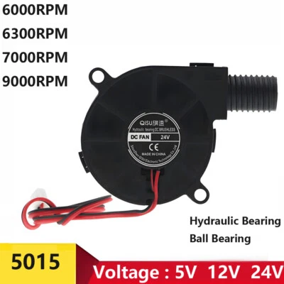 5015 Radial Turbo Blower Fan Cooling Fan DC Brushless 5V 12V 24V For 3D Printer - Image 1 of 4