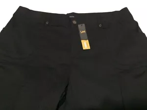 Lee Relaxed Fit Skimmer Capri Pants For Women's 24w Med Black - Picture 1 of 11