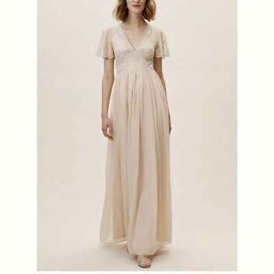 NWOT Anthropologie BHLDN Fresna Dress Embellished Maxi Size 0 - Image 1 of 4