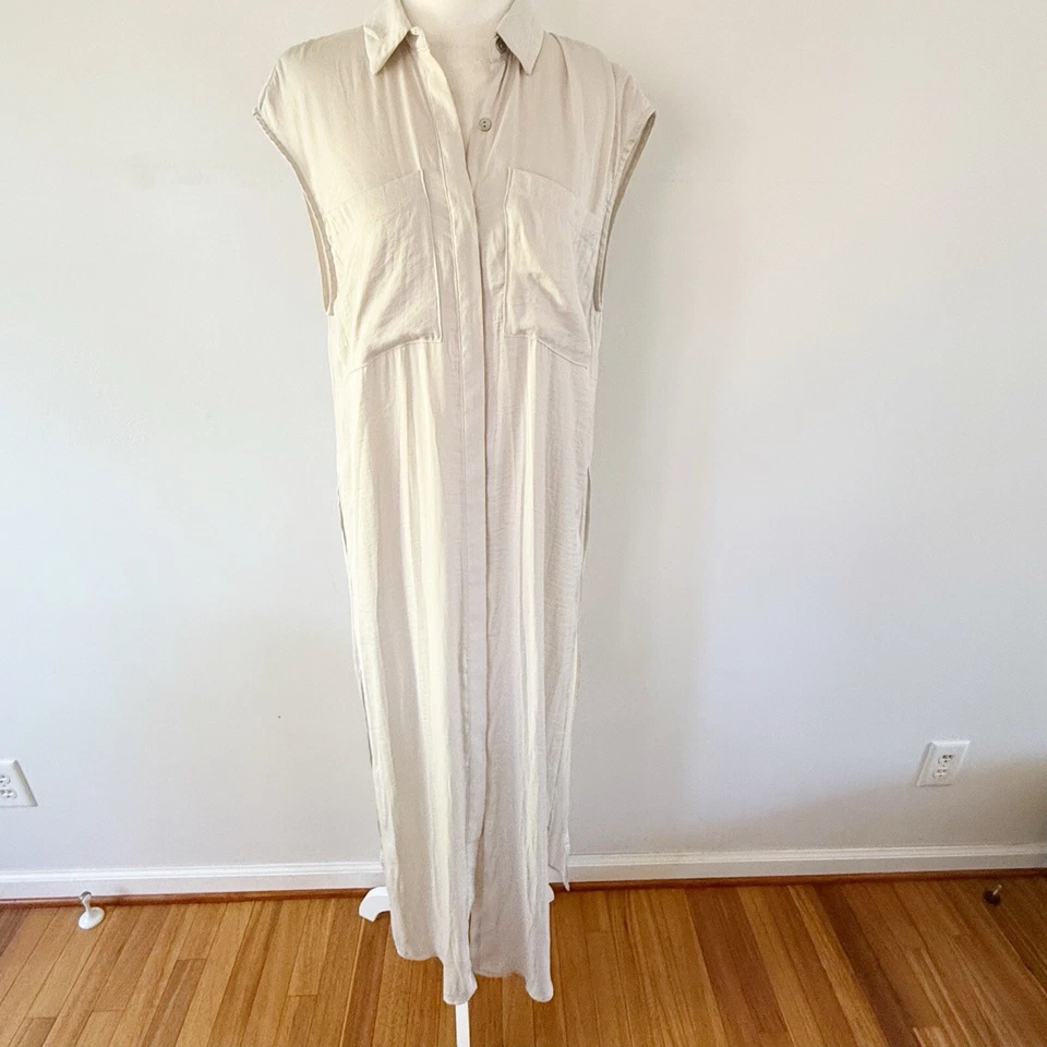 Top plumero largo sin mangas Silence + Noise para mujer mediano indie monocromo boho Foto 1 de 4