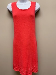 Michael Simon New York S Rosa Kleid Etuikleid Ramie Strick Blumen Floral - Bild 1 von 7