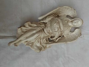 Ancienne Sculpture ANGELO Fontaine En Céramique Blanche Style BASSANO - Photo 1/7