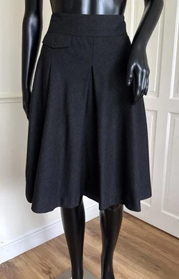 Ted Baker Women's Dark Grey 52% Wool Skirt Size Uk 10 - Image 1 of 4
