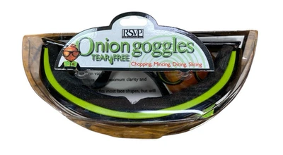 Nuevas gafas de cebolla con sello de espuma sin desgarros y niebla RSVP verdes con marco negro Foto 1 de 4
