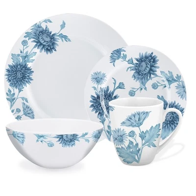 Dinnerset 16PC Blue and White Floral Dinnerwear - Image 1 of 4
