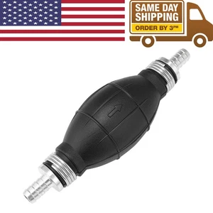 Black 3/8'' Hand Primer Bulb Outboard Car Marine Boat Gas Fuel Line 6 - Picture 1 of 12