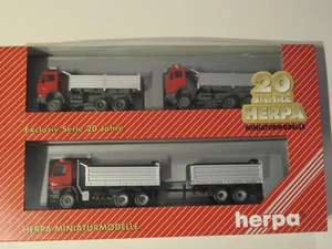 Selten Herpa  Set 3 x Kipper rote  Serie Mercedes  TOP - Bild 1 von 7