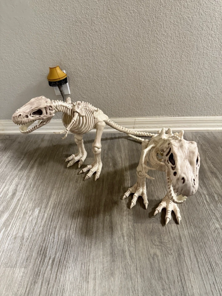 Set Of 2 Crazy Bonez T-Rex Skeleton Figure Dinosaur Bones Decor / Toy - Image 1 of 4
