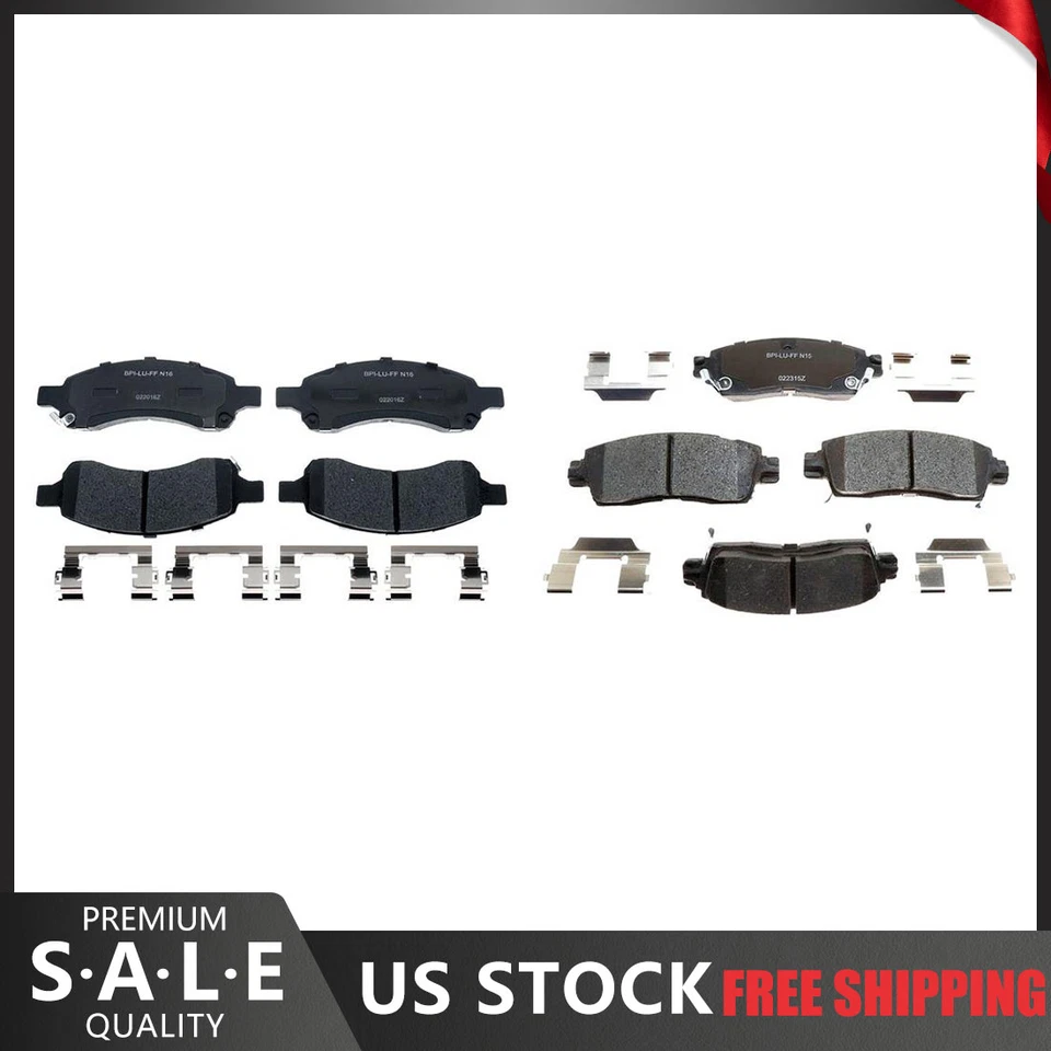 For 2017 2016 2015-2008 Buick Enclave Front & Rear R-Line Ceramic Brake Pads - Image 1 of 4