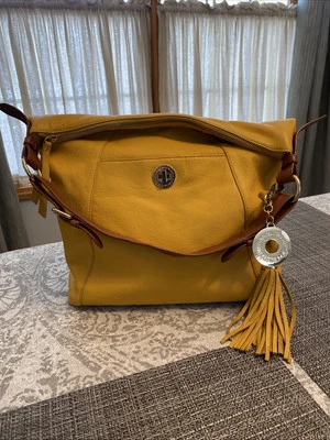 Bolsa estilo tote Issac Mizrahi amarela, A234628 - Imagem 1 de 4