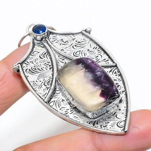 Ciondolo gioiello in argento sterling 925 fatto a mano con pietra preziosa in... - Foto 1 di 5