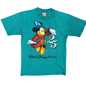 Vintage 1990s Walt Disney World 25th Anniversary T-Shirt Made in USA Medium - Picture 1 of 5
