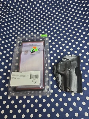 GALCO STINGER RIGHT HAND LEATHER BELT HOLSTER OWB COLT 3" 1911 BLACK #SG424B - Image 1 of 4