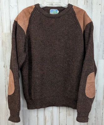 Suéter De Colección Neiman Marcus Supply Co Para Hombres XL Parche en el Codo Lana Shetland Y2K Caza Foto 1 de 4