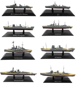 Set of 8 German Warships WW2 - 1:1250 Military Ship Cruiser Destroyer WSL38 - Picture 1 of 3