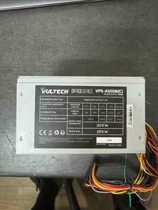 ALIMENTATORE ATX VULTECH VPS-A500B 250W CON VENTOLA 12CM TERMOREGOLATA - BULK - Foto 1 di 5