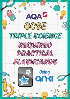 AQA GCSE Triple Science Required Practical Flashcards Biology Chemistry Physics - Image 1 of 2