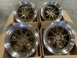 19x8.5 F +35 | 19x9.5 R +30 | Aodhan DS-X 5x114.3 Bronze Wheels (Used Set) - Picture 1 of 6