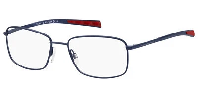 Armação de óculos retangular azul masculina Tommy Hilfiger com hastes finas TH1953 0FLL 17 - Imagem 1 de 3