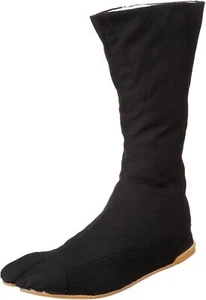 MARGO Ninja Jog Tabi Boots Long Split Toes Black Matsuri Festival Unisex Japan - Picture 1 of 7