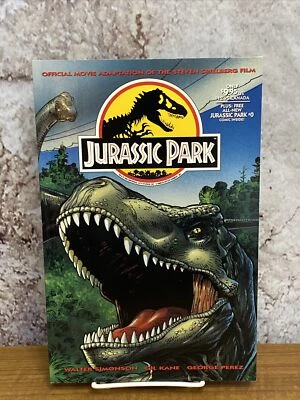 ¡Nuevo! Libro de bolsillo comercial adaptación cinematográfica oficial de Jurassic Park + #0 Topps Comic F1 Foto 1 de 4