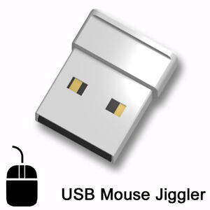 USB Mouse Jiggler - mouse mover prevents screen-saver sleep standby. NEW! WHITE!