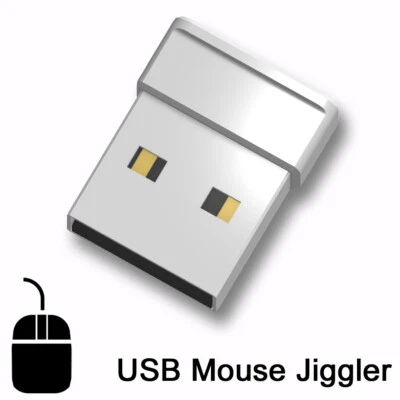 USB Mouse Jiggler - mouse mover prevents screen-saver sleep standby. NEW! WHITE! - Image 1 of 4