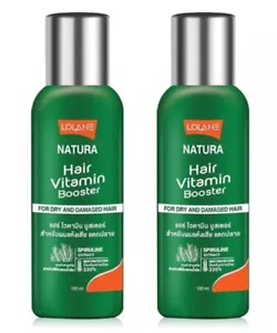 2 x Lolane Natura Hair Vitamin Booster For Dry Damaged Hair Non Sticky 100 ml. - Picture 1 of 4