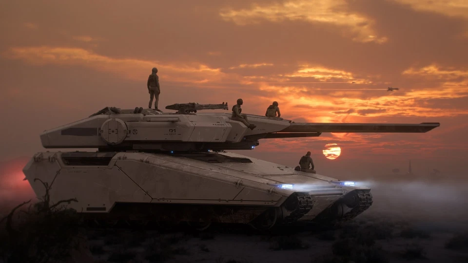 Star Citizen (PC, 2015) Original Concept Tumbril Nova Tank with LTI   - Image 1 of 1