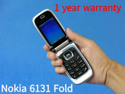 Original Nokia 6131 Fold Black Camera mp3 Unlocked Mobile Phone 1 year warranty - Image 1 of 4
