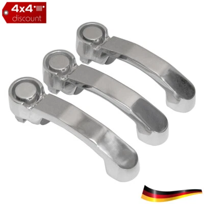 Poignée de porte, kit Inox poli Avant Jeep Wrangler JK 2007+ - Photo 1/4