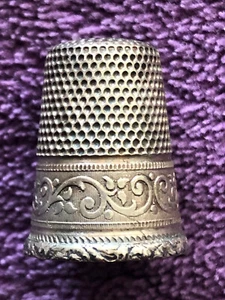 Couture : Ancien dés à coudre en argent vers 1850 - Imagen 1 de 5