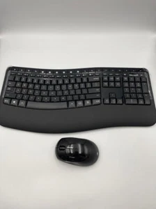 Microsoft Wireless - Black. Wireless, Ergonomic Keyboard and Mouse(battery acid - Photo 1/16