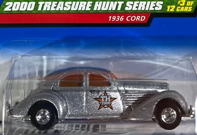 HOT WHEELS TREASURE HUNT 1936 CORD REAL RIDERS REAL RUBBER TIRES 2000 - Image 1 of 4