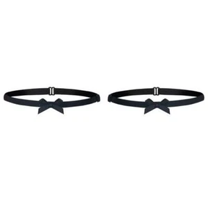 Noir Handmade - Elegantes medias de terciopelo con lazos negro - Imagen 1 de 1