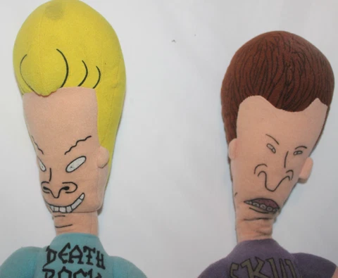 Vtg Beavis & Butthead 22" Plush Creations Dolls MTV Spencers 1996 Posable Cover