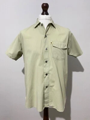 CATERPILLAR Mens Shirt Medium Green Cotton Short Sleeve Casual Vintage Button Up - Image 1 of 4