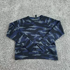 Athleta Girl Shirt Medium 8-10 Blue Camo Long Sleeve Activewear Gym Youth Girls - Picture 1 of 8