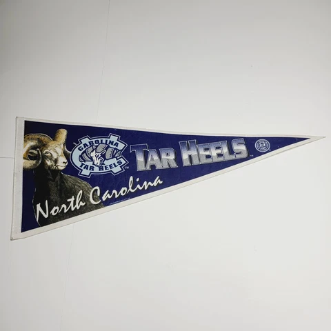 Vintage 90's North Carolina Tar heels Pennant Tag Express NCAA Cover