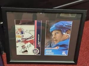 ADAM GRAVES BRIAN MULLEN NY RANGERS originale FIRMATO AUTOGRAFO FOTO GIOCATORE - Foto 1 di 6