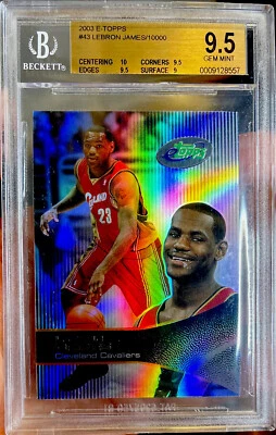 2003 LeBron James Rookie Topps ETopps Gem Mint 9.5 BGS 10 Sub #10000 SP - Image 1 of 3