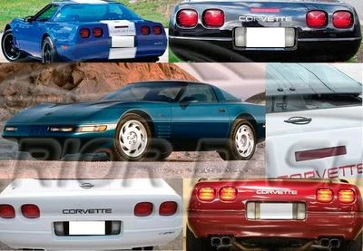JUEGO DE INSERTOS DE LETRAS DE PARACHOQUES CROMADOS PARA CHEVROLET CORVETTE C4 C-4 1994 1995 1996 Foto 1 de 4