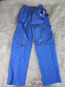 VINTAGE Starter Convertible Pants Shorts Mens (S) Blue Windbreaker Reversible - Picture 1 of 8