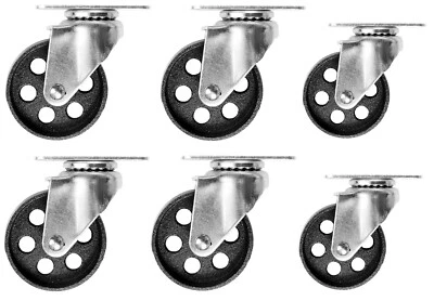 6 x Lenkrolle Laufrolle Werkstattkran Motorkran 360° rotierbar 4x88 2x75 SET - Bild 1 von 4